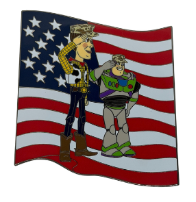 2.75" 2026 SALUTE TO VETERAN'S DAY PIN FEATURING BUZZ & WOODY